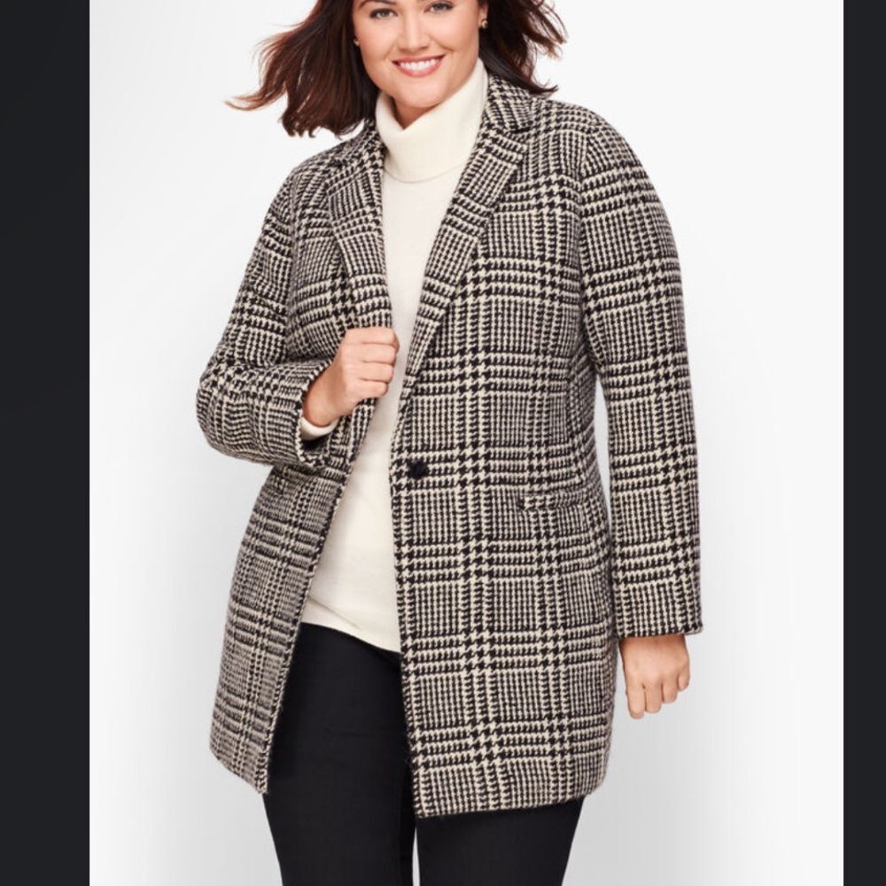 Talbots Houndstooth Wool Blazer - image 2